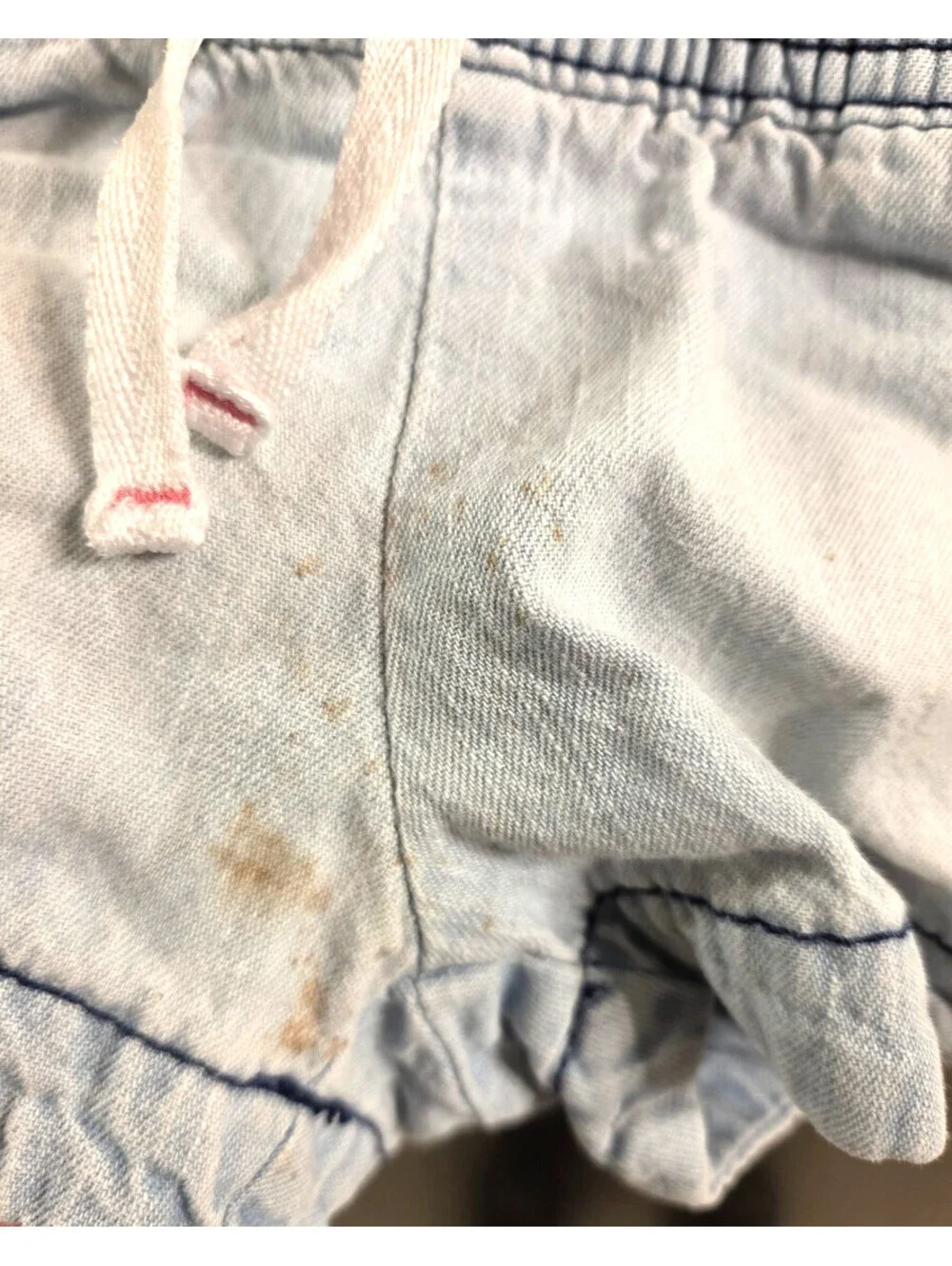 Cat & Jack Baby Girls' Light Wash Blue Shorts 12M